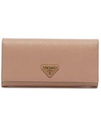 Prada - Large Saffiano Leather Wallet - Lyst