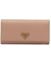Prada - Large Saffiano Leather Wallet - Lyst