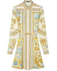 Versace - Dress With "Underwater Barocco" Print - Lyst