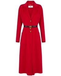 Elisabetta Franchi - Wool Coat - Lyst