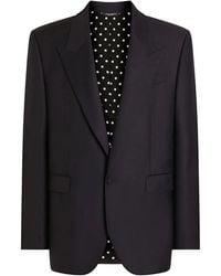 Dolce & Gabbana - Dark Wool Singlebreasted Jacket - Lyst
