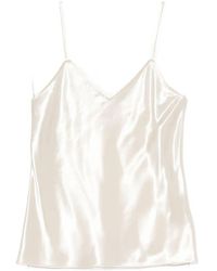 Alberta Ferretti - Shiny Satin Top - Lyst