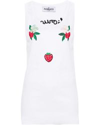 Fiorucci - Embroidered Tank Top - Lyst