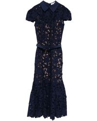 navy blue tight lace dress Verity Navy Lace Long SLeeve Mini Dress - 14
