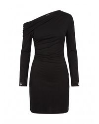 Patrizia Pepe - Draped Wool Blend Midi Dress - Lyst