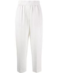 Brunello Cucinelli - Linen Blend Trousers - Lyst