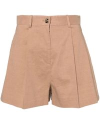 Pinko - Tailored Linen-blend Shorts - Lyst