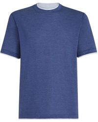 Brunello Cucinelli - "Faux Layering" Crewneck T-Shirt - Lyst