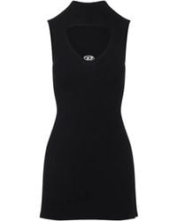 DIESEL - Abito Corto M-Oloni-Short A Coste Con Apertura A Goccia-Donna - Lyst