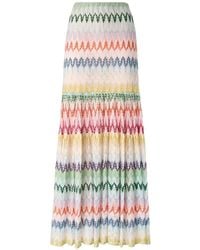 Missoni - Chevron-Pattern Maxi Skirt - Lyst