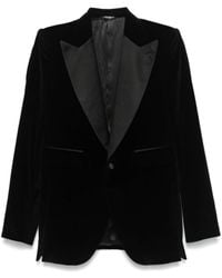 Dolce & Gabbana - Velvet Peak Lapel Blazer - Lyst