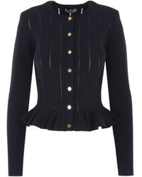 Elisabetta Franchi - Long Sleeve Cardigan - Lyst