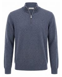 Brunello Cucinelli - Cashmere Sweater With Half Zip - Lyst