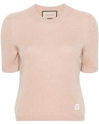 Gucci - Knit Crew-Neck Short Sleeve Sweater - Lyst