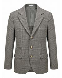 Brunello Cucinelli - Prince Of Wales Deconstructed Blazer - Lyst