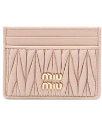 Miu Miu - Matelassé Leather Card Holder - Lyst