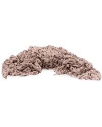 Brunello Cucinelli - Cashmere Scarf With Lynx Animal Print - Lyst