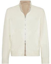 Brunello Cucinelli - Leather Jacket - Lyst