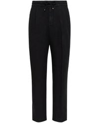 Brunello Cucinelli - Garment-Dyed Leisure Fit Pants With Drawstring And - Lyst