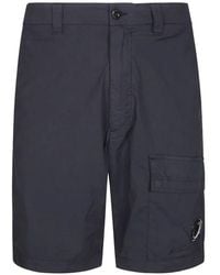 C.P. Company - 50 Fili Stretch Loose Lens Cargo Shorts - Lyst