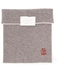 Brunello Cucinelli - Cashmere Rib Knit Neck Warmer - Lyst