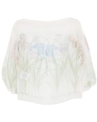 Alberta Ferretti - Transparent Organza Shirt - Lyst