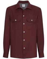 Brunello Cucinelli - Virgin Wool Flannel Overshirt - Lyst
