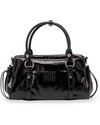 Miu Miu - Shiny Leather Handbag - Lyst