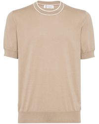 Brunello Cucinelli - Knitted Cotton T-Shirt - Lyst