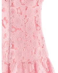 strapless open back dress Self-Portrait Starlet Rose-Embroidered Lace Mini Dress main image 0
