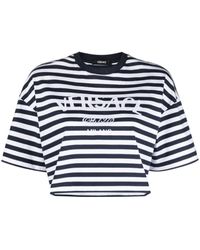 Versace - L`Ancora Crop T-Shirt - Lyst