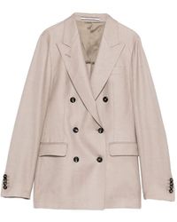 Tagliatore - Double-Breasted Peaked-Lapels Jacket - Lyst