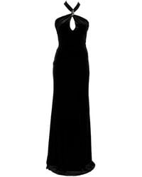 Nissa - Open-Back Velvet Maxi Dress - Lyst