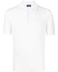 Drumohr - Buttoned Polo With Logo - Lyst