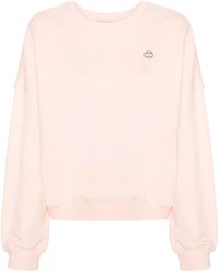 Twin Set - Crew-Neck Sweatshirt With `Oval T` Detail - Lyst