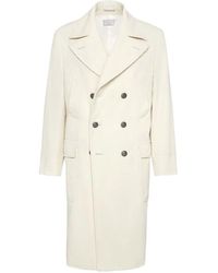 Brunello Cucinelli - One-And-A-Half-Breasted Coat - Lyst