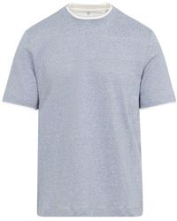 Brunello Cucinelli - T-Shirt With Faux-Layering - Lyst