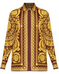 Versace - Baroque Silk Shirt - Lyst