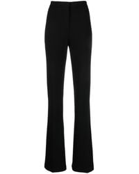 Pinko - High-Waisted Crepe Trousers With Concealed Fastening - Lyst