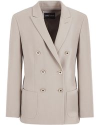 Giorgio Armani - Giacca doppiopetto in seta - Lyst