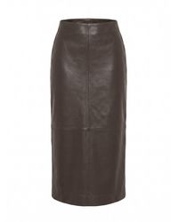 Alberta Ferretti - Leather Skirt - Lyst