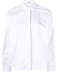 Brunello Cucinelli - Blouse With Monili Trim - Lyst