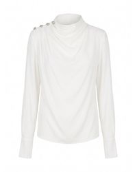 Patrizia Pepe - Draped Viscose Top - Lyst