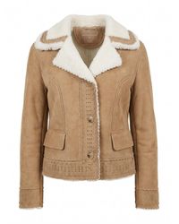 Ermanno Scervino - Long-Sleeved Leather Jacket - Lyst