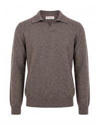 Brunello Cucinelli - Mouliné Cashmere Knit Polo - Lyst