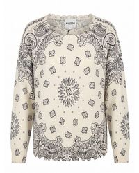 Kujten - 'Mela Bandana Bico' Round Neck Sweater - Lyst