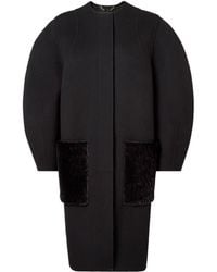 Fendi - 'Ff' Double Wool Overcoat - Lyst