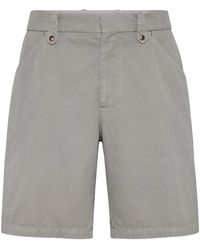 Brunello Cucinelli - Garment-Dyed Bermuda Shorts - Lyst