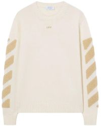 Off-White c/o Virgil Abloh - Diag Fuzzy-Knit Sweater - Lyst