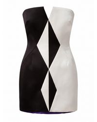 Versace - Silk Duchesse Mini Dress - Lyst